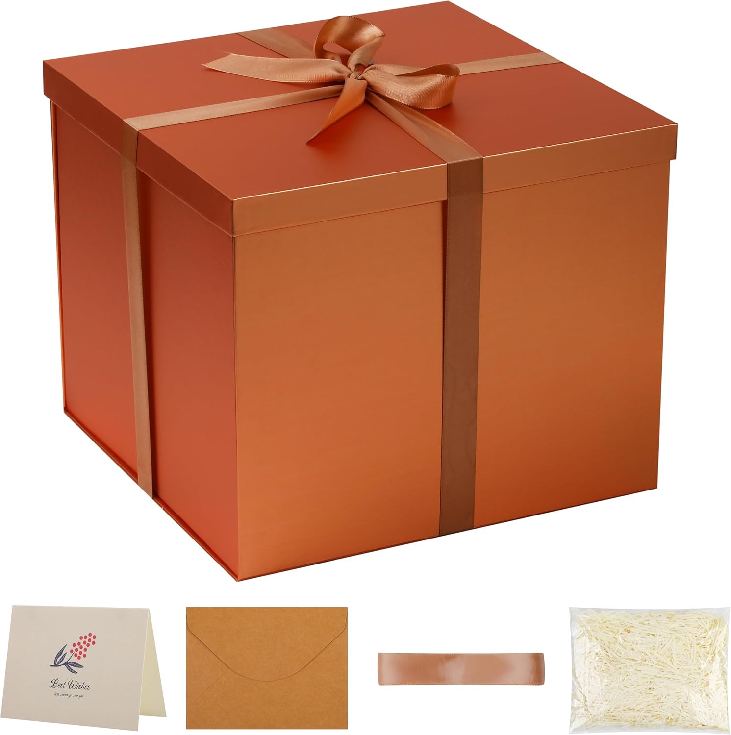 STOBOCTER Large Gift Box 12x12x10 Inches, Rose Gold Gift Boxes for Presents, Large Birthday Box for Packaging, Perfect for Valentine's Day, Mother's Day, Christmas, Anniversaries or Family Parties.