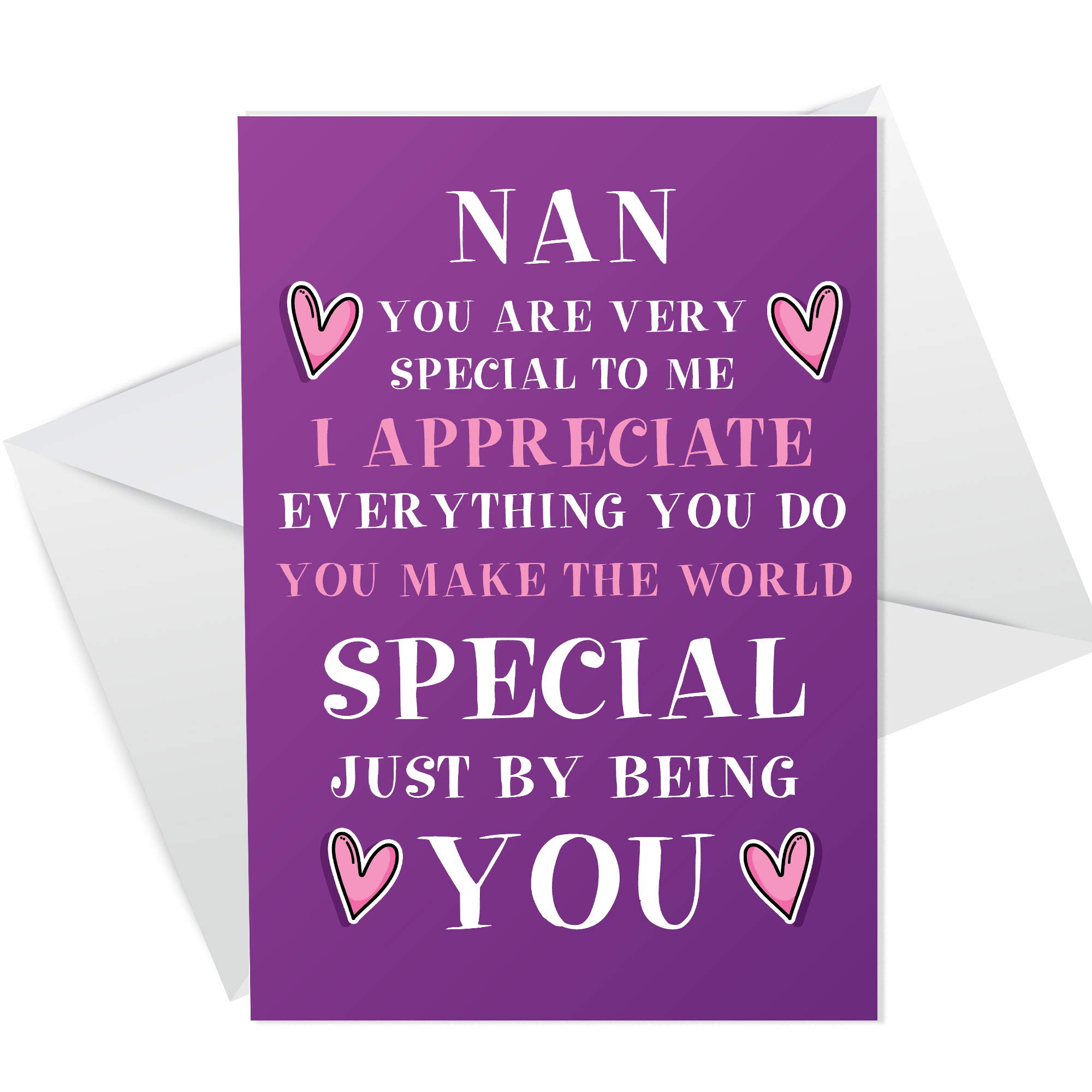 Special Card For Nan On Mothers Day Birthday From Granddaughter Son Card For Her