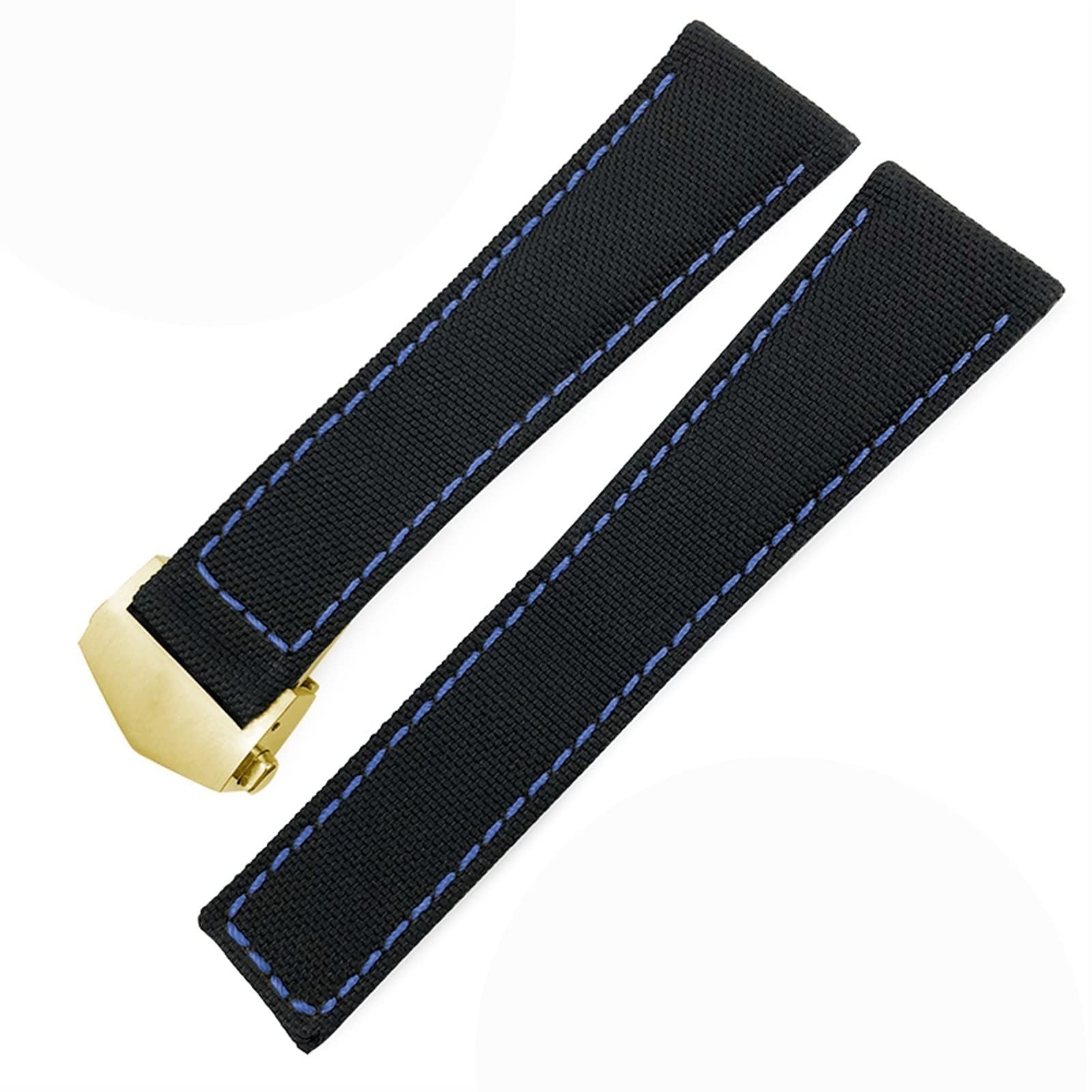 Bracelet montre nylon 22mm évite la transpiration pour Tag Heuer Carrera boucle noir 20mm