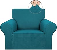 Vista 17 de KEKUOU - Funda elástica para sofá de 3 plazas (de 79 a 94 pulgadas), protector de muebles de 3 asientos con parte inferior elástica para niños