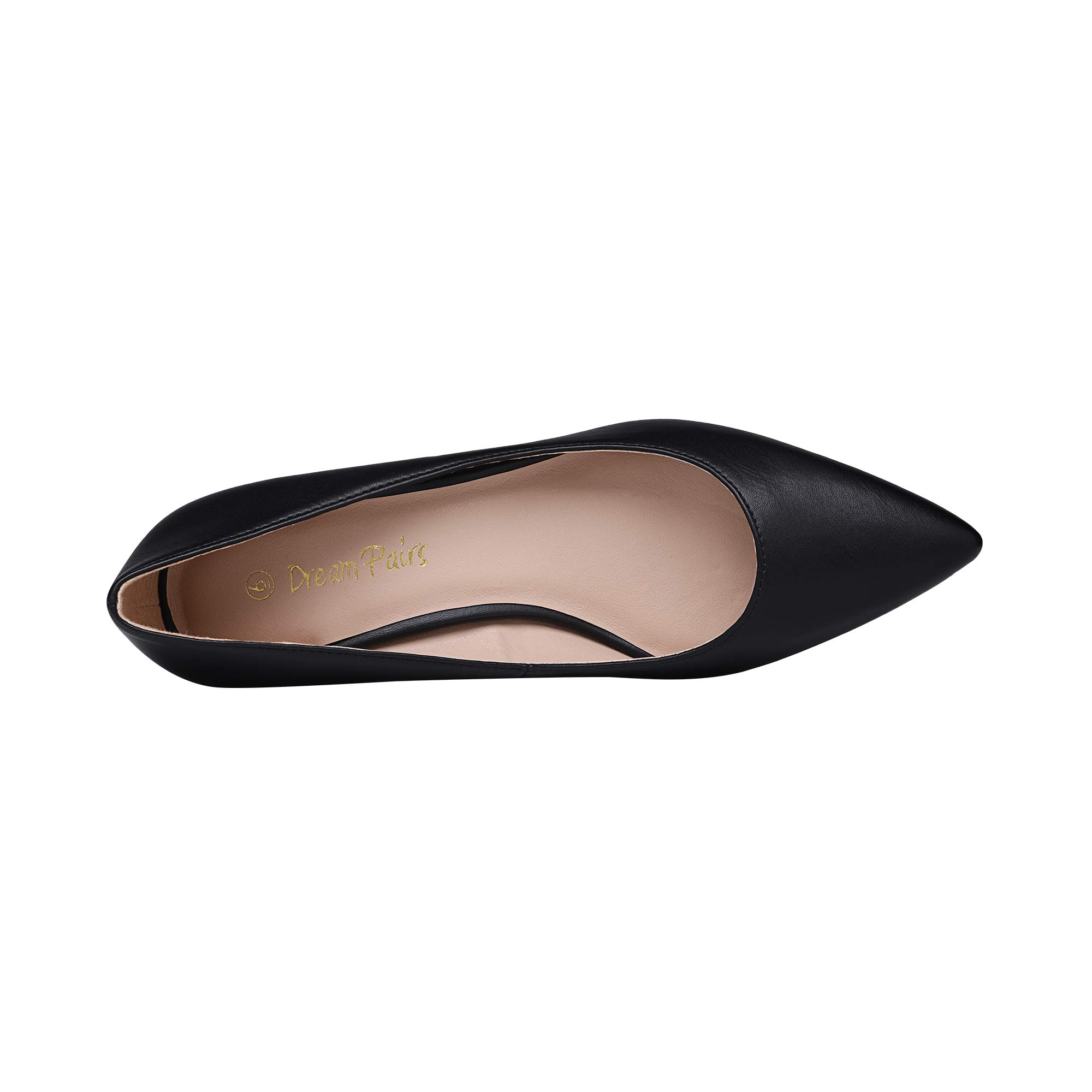 DREAM PAIRS Zapatos de Tacón Ancho Clásicos para Mujer con Punta Puntida y Plantilla Cómoda