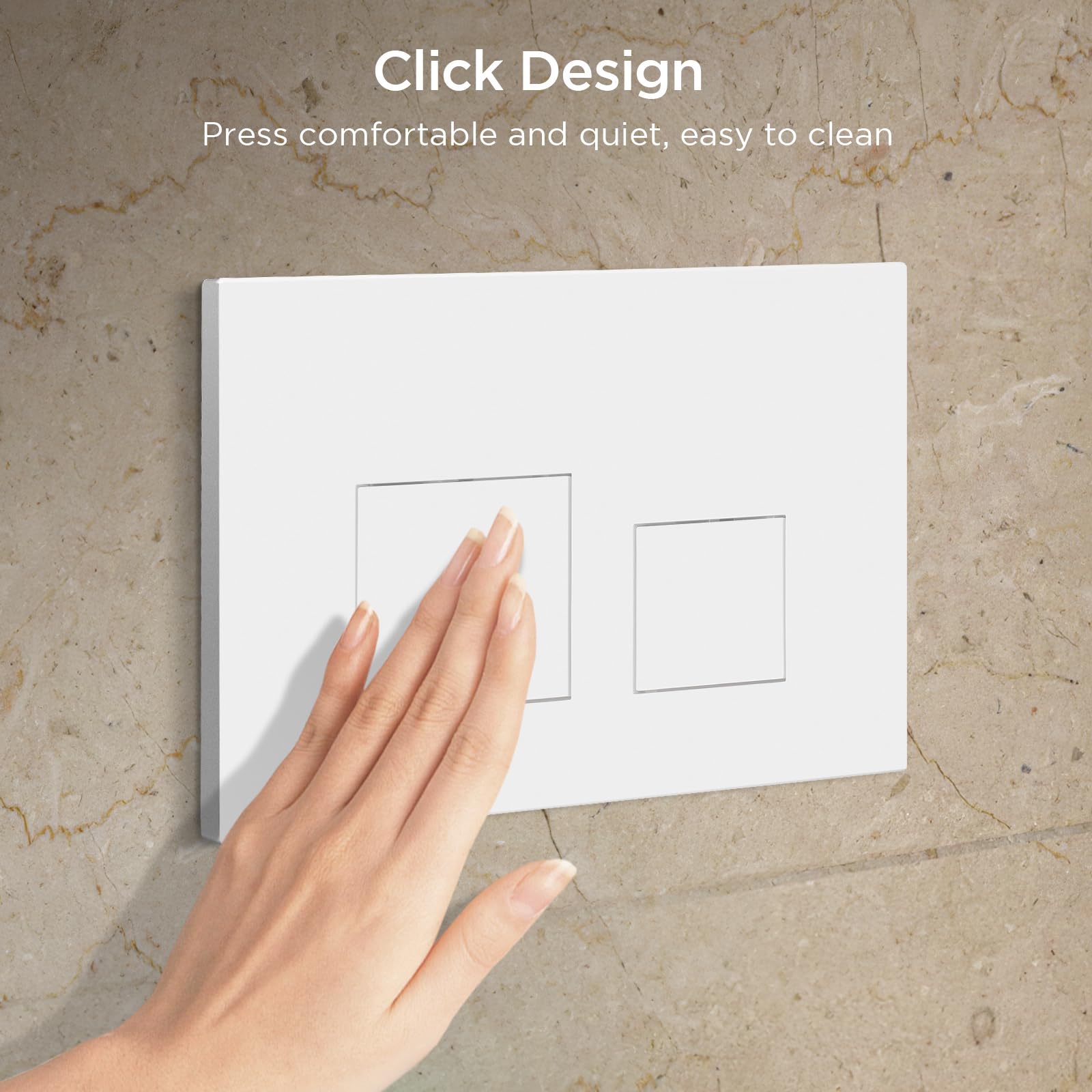 Plaque de Commande WC Suspendu,Plaque de Déclenchement,Double Déchargement,Avec Jeu De Tiges D'Échappement Et Cadre De Fixation,Compatible Avec Geberit Sigma 01,20,30,50,Up 320,300 (Blanche)