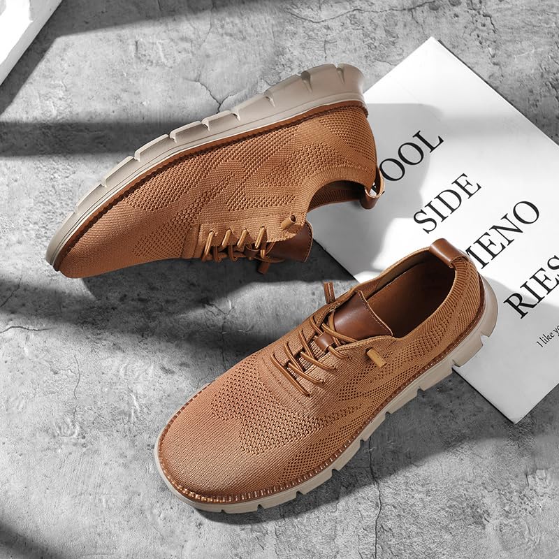 Image of Wearbreeze Men's Business Casual Oxford Sneakers - Lightweight Lace-Up Dress Shoes for Work, Travel & Daily Commute