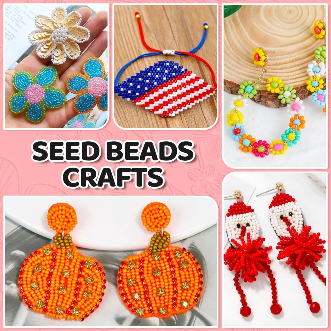 IOOLEEM White Glass Beads, 4000+pcs 3mm, for Jewelry & Bracelets - Image 4