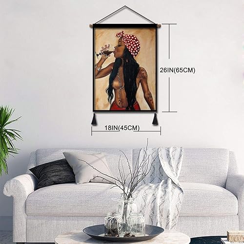 Miniatura 4 de Pósteres colgantes personalizados, arte de pared, añade tu propio texto personalizado, imagen de algodón y lino, decoración de pared para sala de