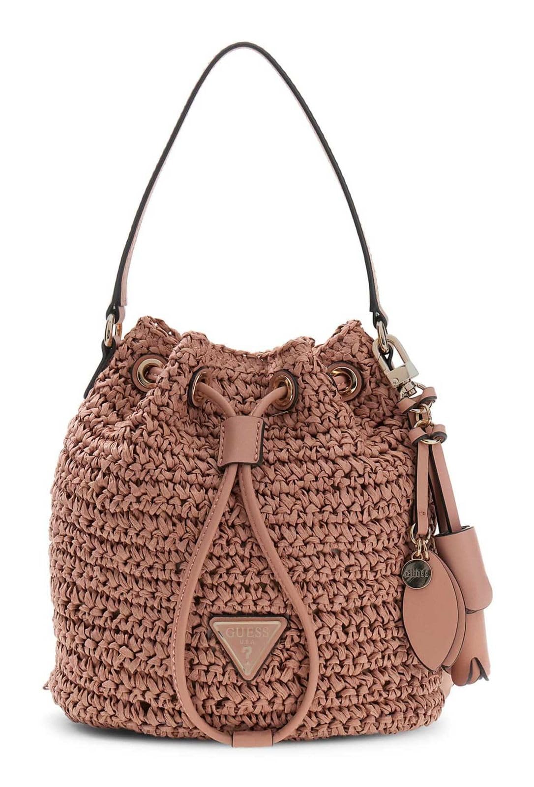 GUESS Umhängetasche Handtasche Ofelia Top Handle Bucket Coral Pink altrosa