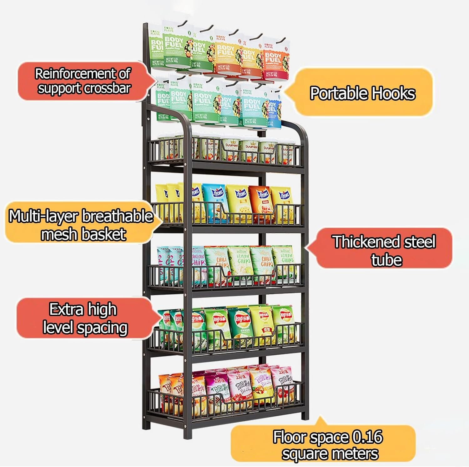 Amazon｜スーパーの棚 スナック ラック ディスプレイ