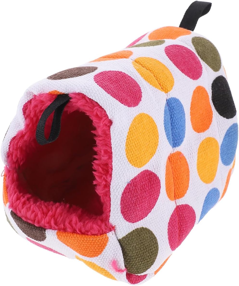 Hamster Hanging Hammock Small Animal Sleeping Bed Cotton Warm Cage Bed 8x8cm for Winter Habitat
