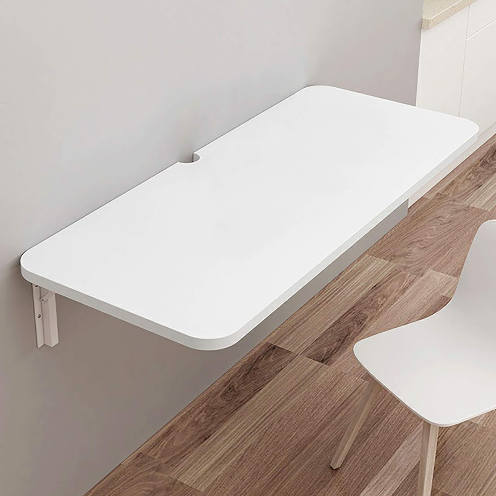 Table murale rabattable en bois de pin massif suspendue pour ordinateur