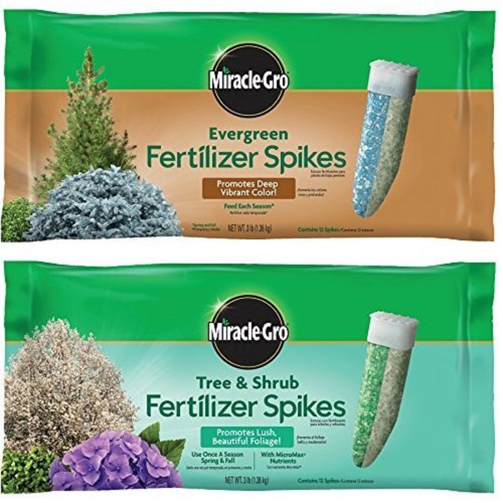 MiracleGro Fertilizer Spikes, lUorzA 24 Pack (Evergreens + Trees and Shrubs
