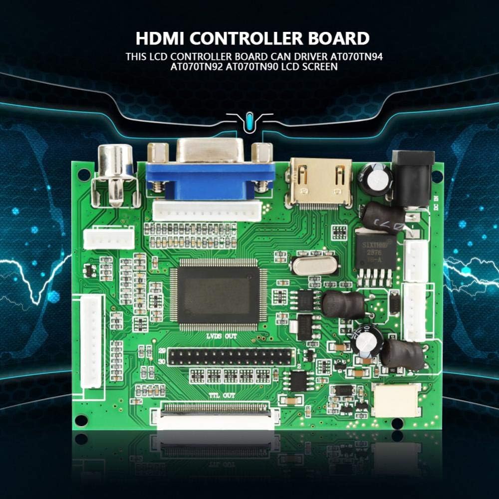 LCD Controller Board, + VGA + AV LCD Controller Board AT070TN92 AT070TN90 AT070TN94 50Pin FPC Connector for LCD Display Screen 800 x 480