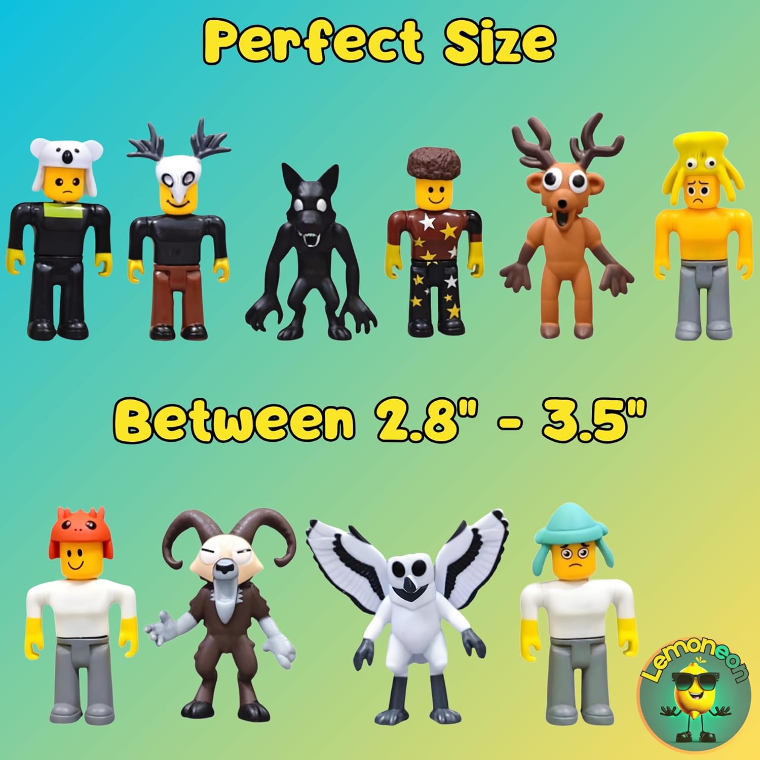 Lemoneon 99 Nights in the Forest Action Figures Toys 10 Pcs - Deer Owl Wolf Ram and Others - Collection for Video Game Fans