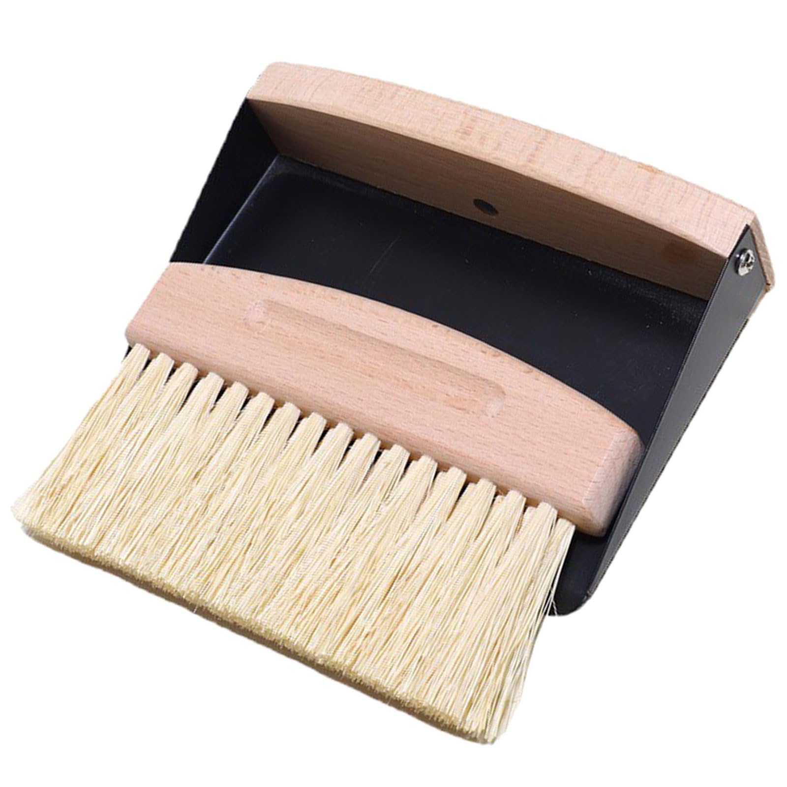 Kalttoy Beechwood Hand Broom and Dustpan for Easy Surfaces and Floor Maintenance Comfortable Grip Brush Beechwood Texture Small Dustpan Set
