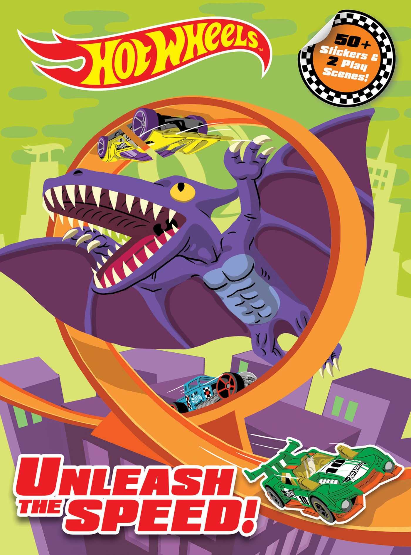 Cover of Hot Wheels: Unleash the Speed!: Panorama Sticker Book (Panorama Sticker Storybook)