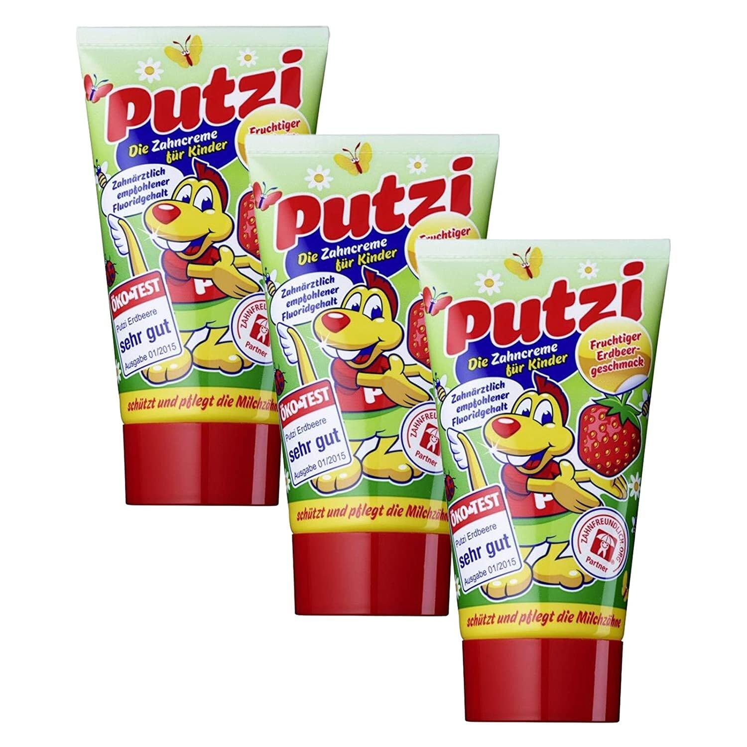 Dentifrice à la fraise 50ml, paquet de 3 (3x 50ml)