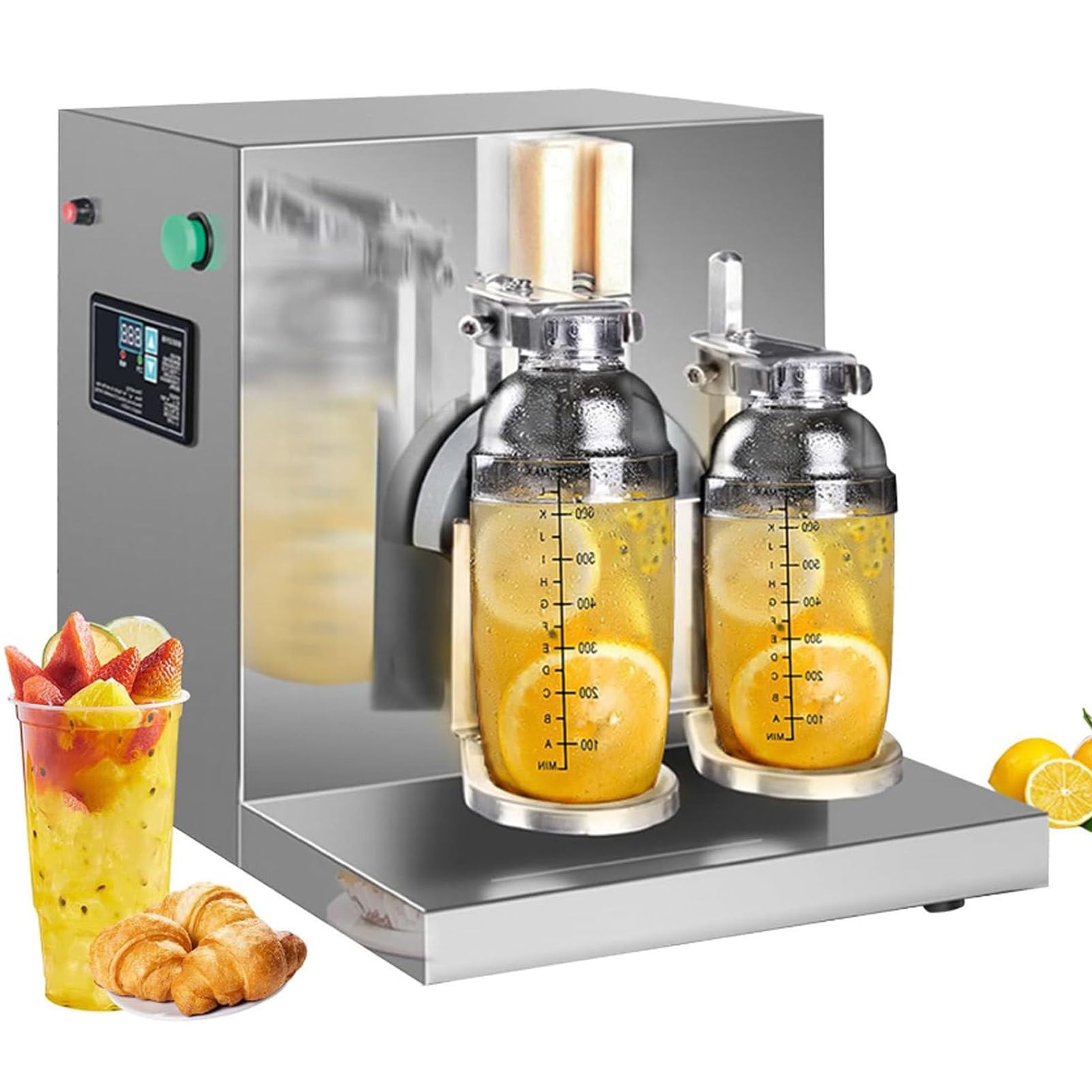 Máquina mezcladora automática para té con Burbujas, té, Leche, té, máquina mezcladora para Mezclar 360° cócteles, jugos, café, Leche, Vino, Equipo Comercial de Dos Tazas