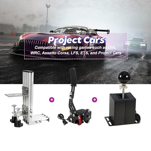 PC USB Simulador Cambio y Freno de Mano para Juegos de Carreras miniatura 3