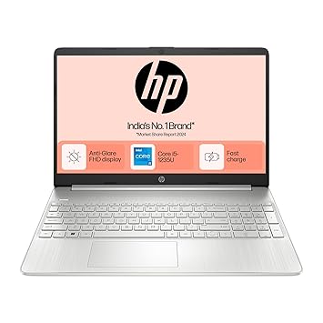 HP 15s,12th Gen Intel Core i5-1235U, 8GB DDR4 Ram, 512GB SSD, (Win 11, Silver, 1.69 kg),15.6-inch (39.6 cm), FHD, Intel UHD Graphics,fy5007TU
