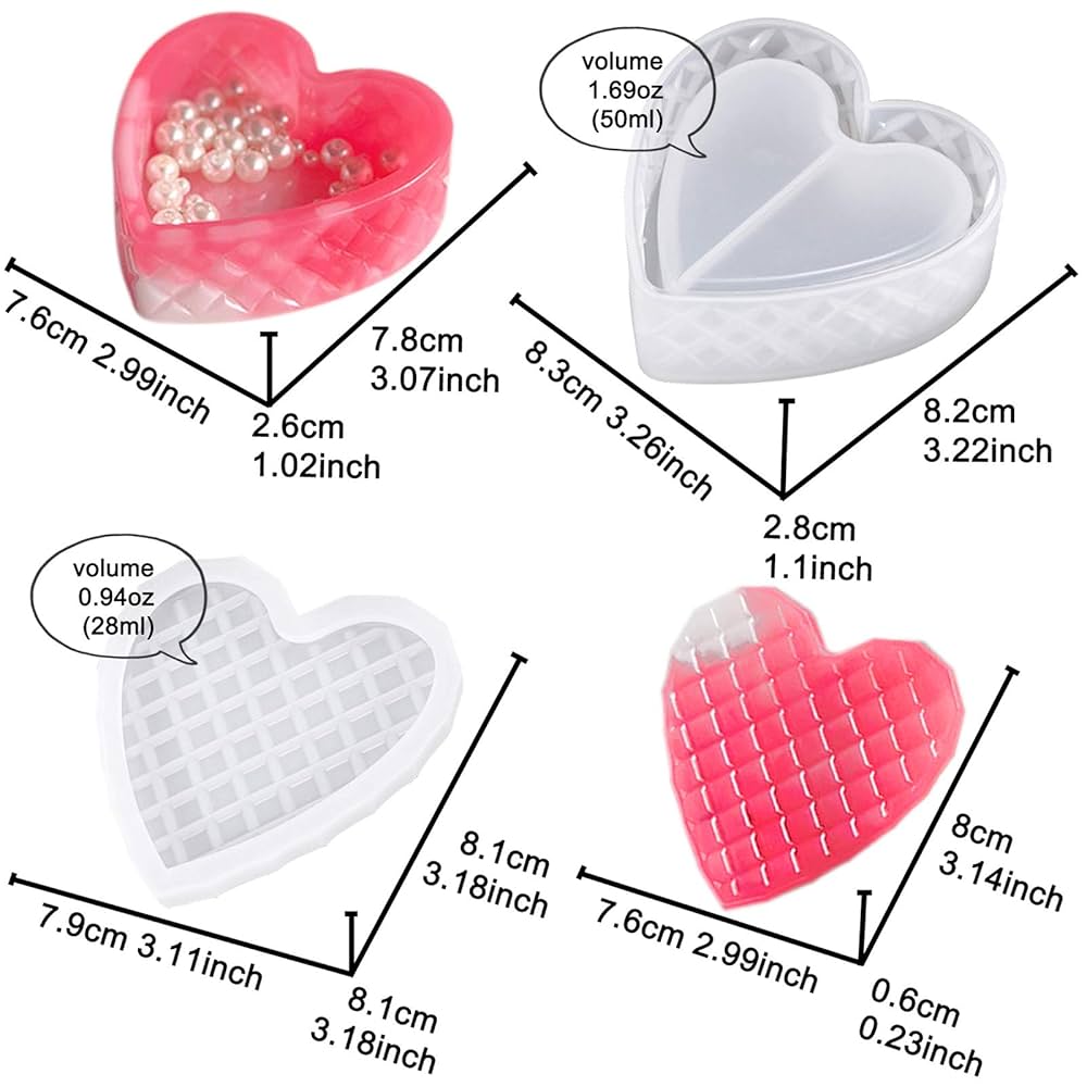 Amazon.co.jp: Funshowcase 収納ケース 小物入れ ハート 箱