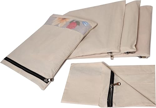 Miniatura 10 de Mayatra's - Bolsas de almacenamiento de sari orgánico, organizador de armario 100% algodón para almacenamiento, bolsa de sari para almacenamiento de