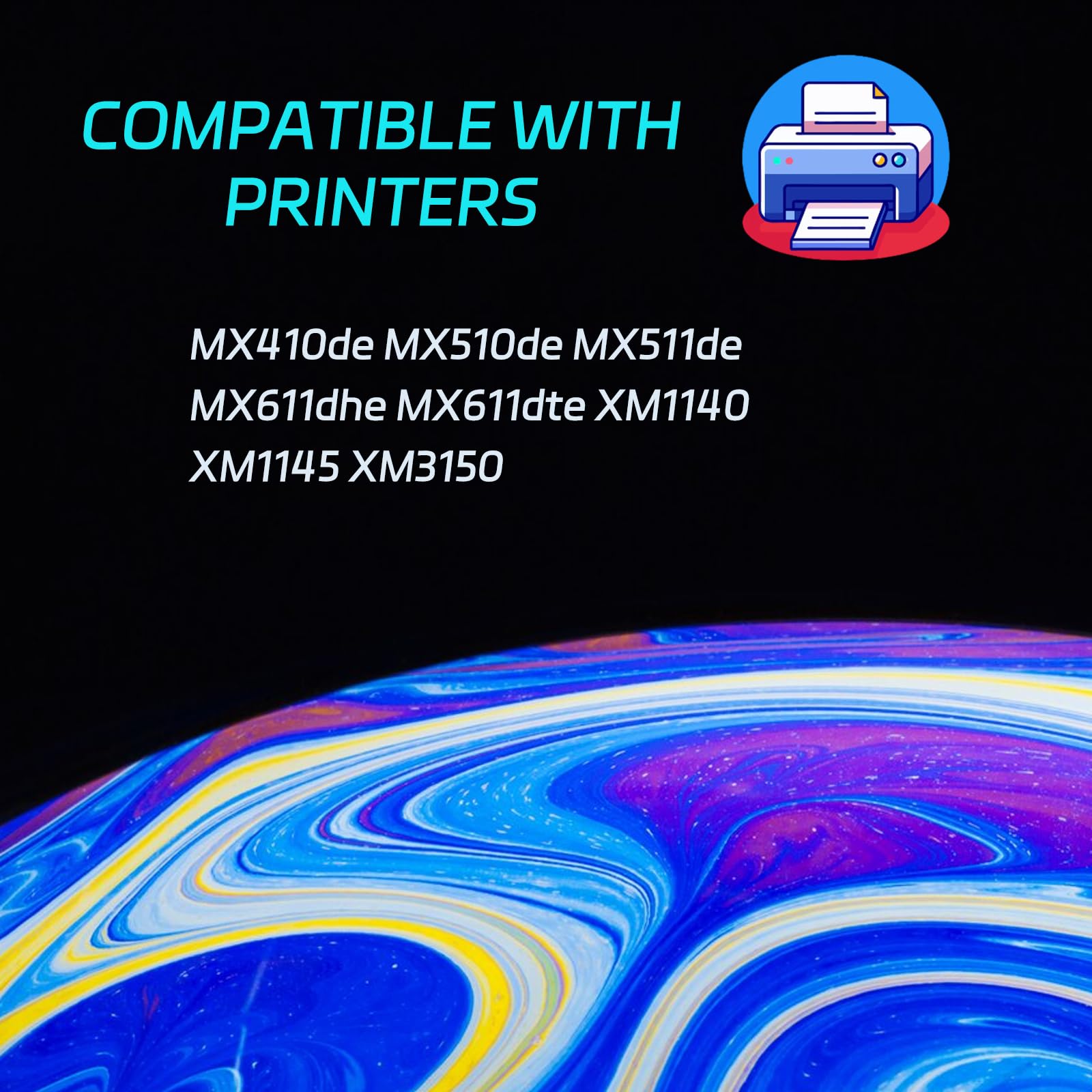 High Yield 40X8023(110V) Fuser Unit Compatible for Xerox MX410de MX510de MX511de MX611dhe MX611dte XM1140 XM1145 XM3150 Printers, Print Clearly (2 Set)