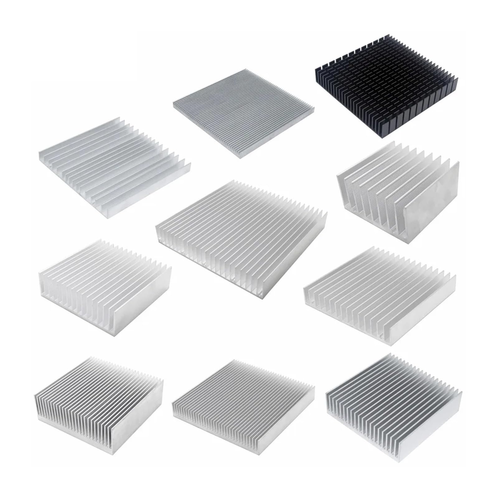 Aluminiowy radiator chłodnicy Radiator do elektronicznego chłodzenia chipów LED Rozpraszanie ciepła(120x120x20mm)