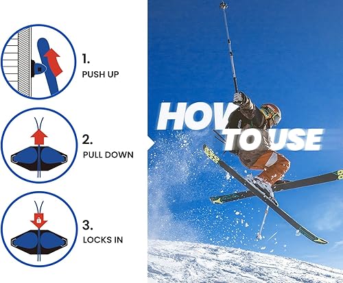 Miniatura 6 de Soporte de pared de esquí, estante de almacenamiento de pared de snowboard, estante de esquí y snowboard para pared de garaje, estante