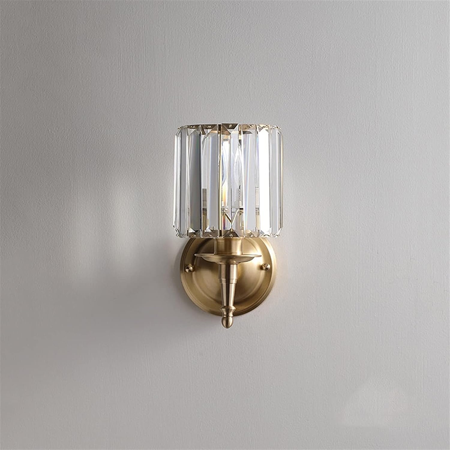 Applique da Parete in Cristallo per Interni Luci da Parete in Ottone Anticato Decorazioni A Candela Lampade da Parete Moderne A Sfera per Bagno Specchio Comodino Soggiorno Sala da Pranzo