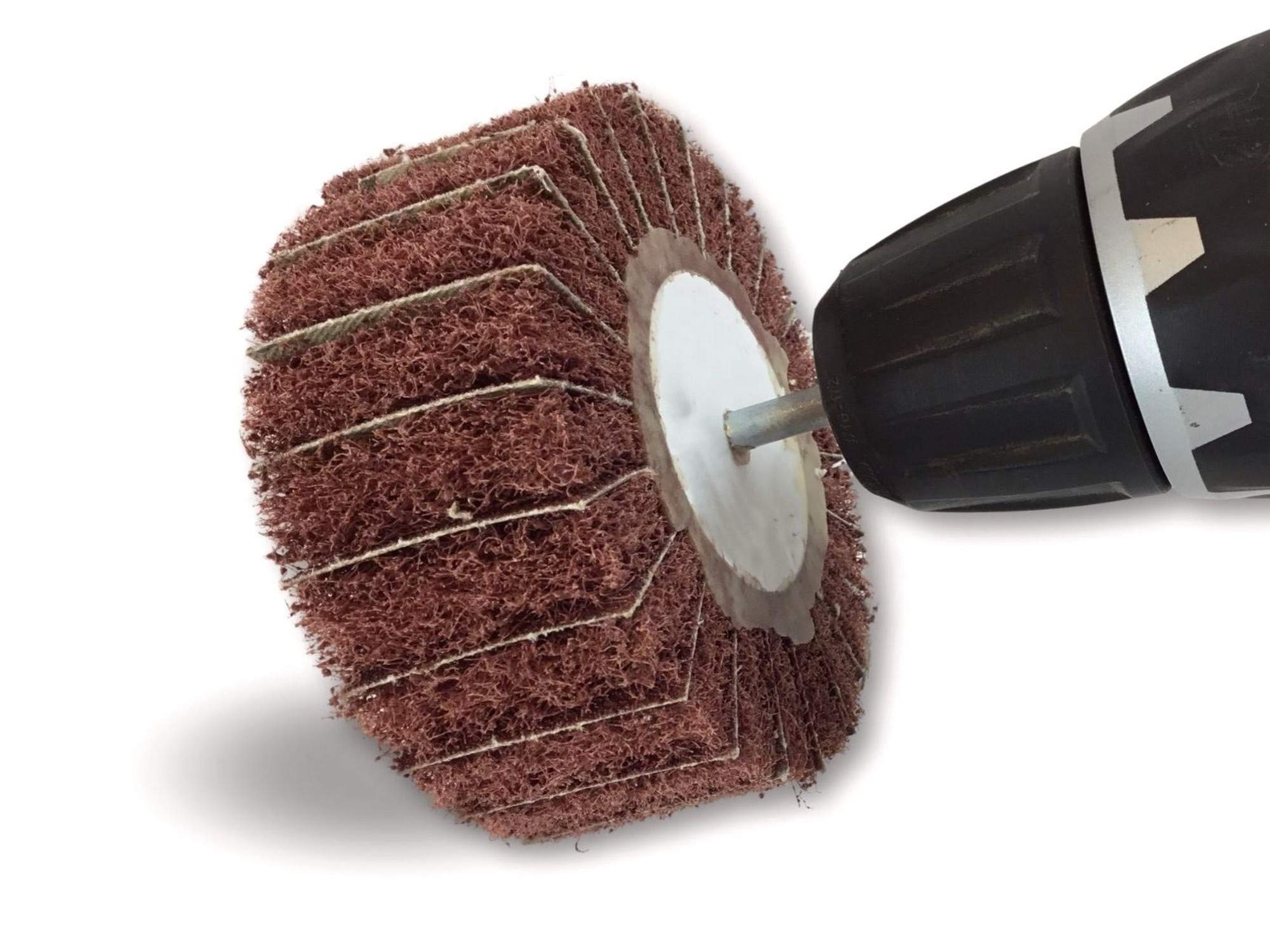 Kibros Roue abrasive polissage tige tissu abrasif et mousse alésage 6 mm