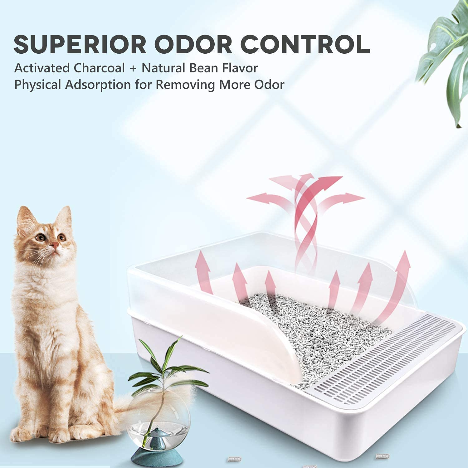 Buy petnf Tofu Cat Litter,Natural Flushable Kitten Litter Unscented,Ultra Clumping Plant Litter