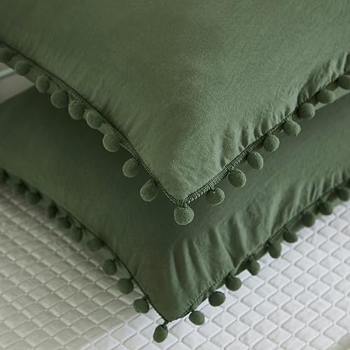 Miniatura 186 de Blue Body Pillow Cover Shabby Chic Long Pillow Case Cover Navy Blue Pom Poms Fringe Body Pillow case with Pocket Closure 20x54 inches(Body,Navy Blue)