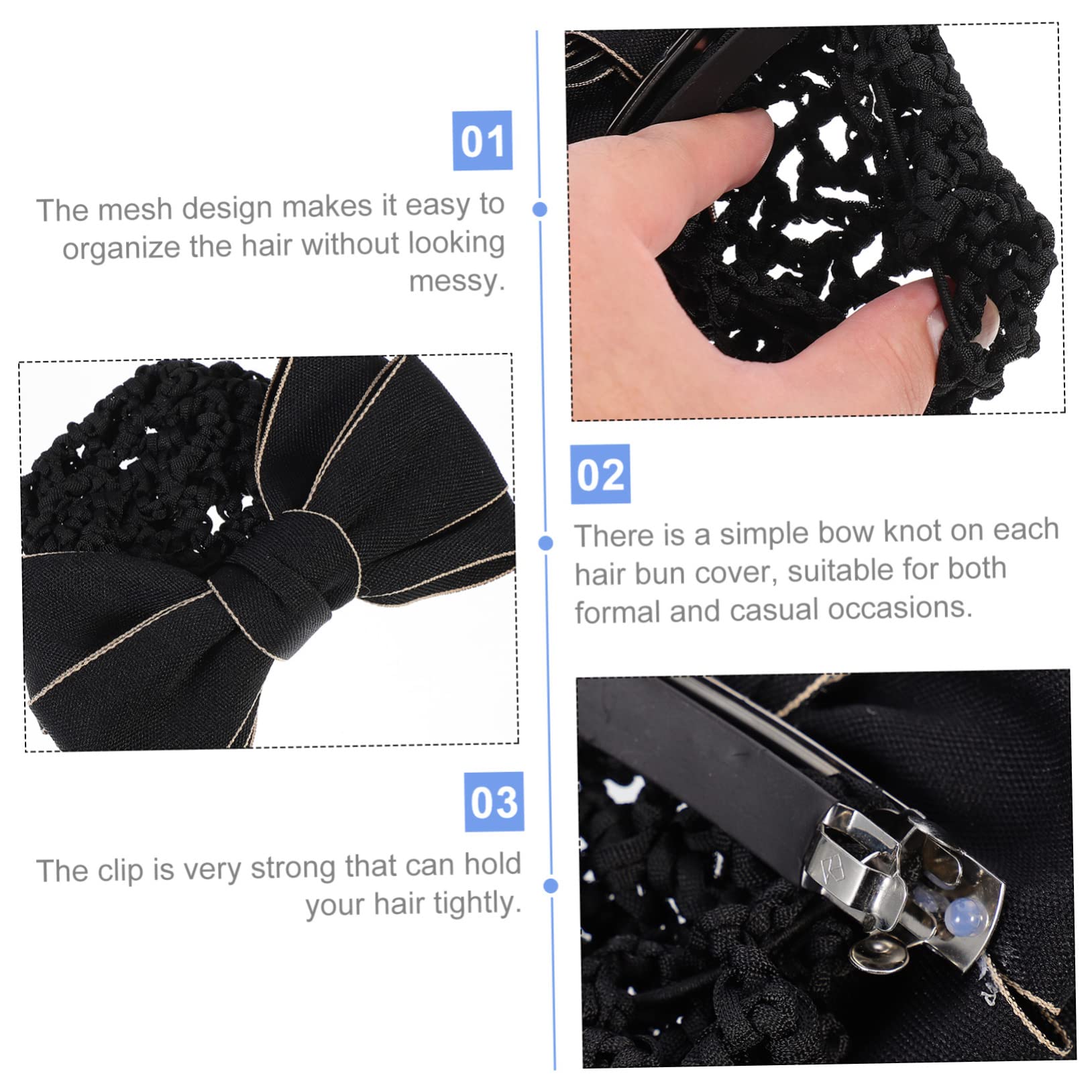 FRCOLOR 10stücke Haarnetz Bun Cover Snood Haarschmuck Professionelles Haarnetz Mit Schleife Klassisch Für Elegante Frisuren Und Besondere Anlässe