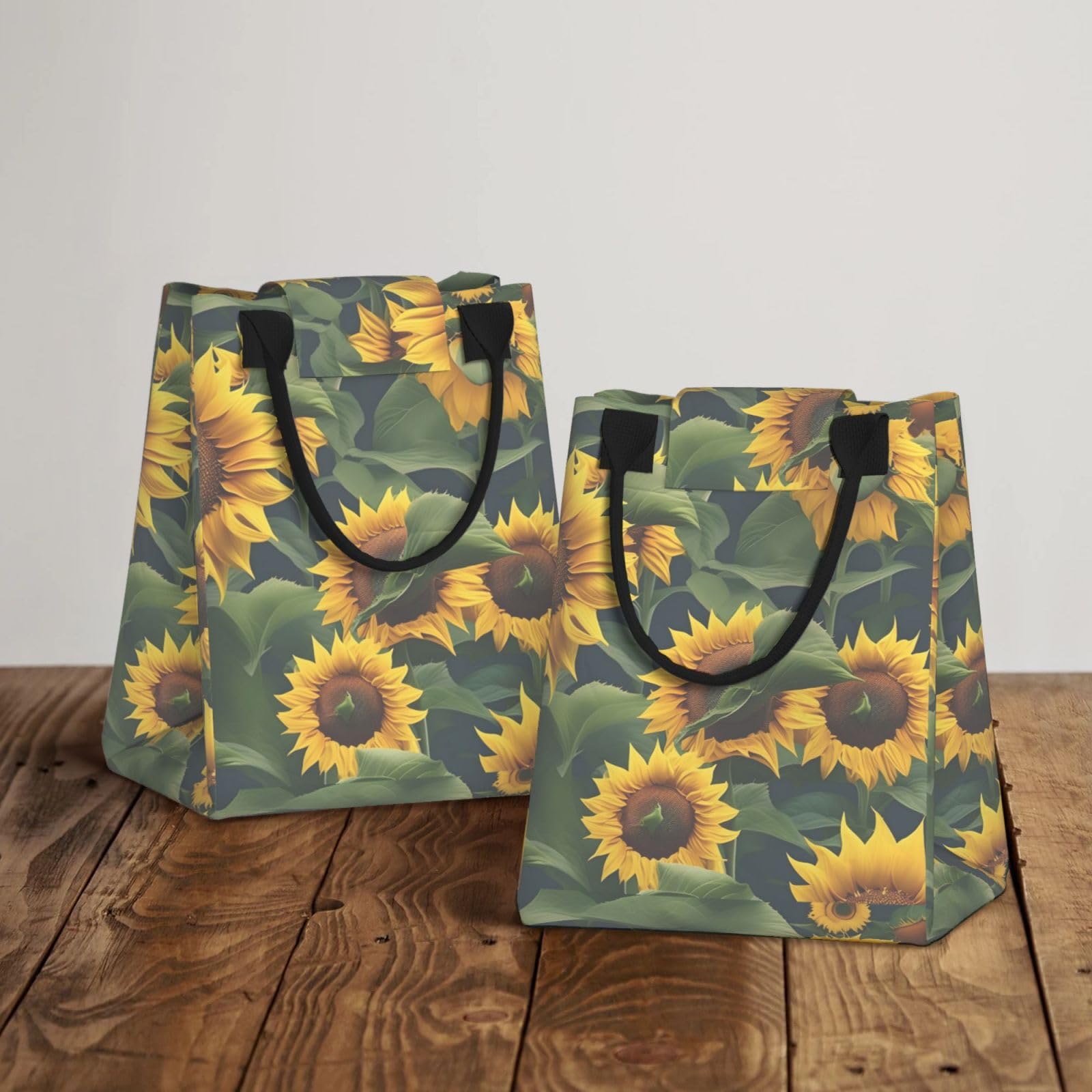 Borsa termica per il pranzo a tema girasole, riutilizzabile, per adulti, ideale per lavoro, picnic e viaggi