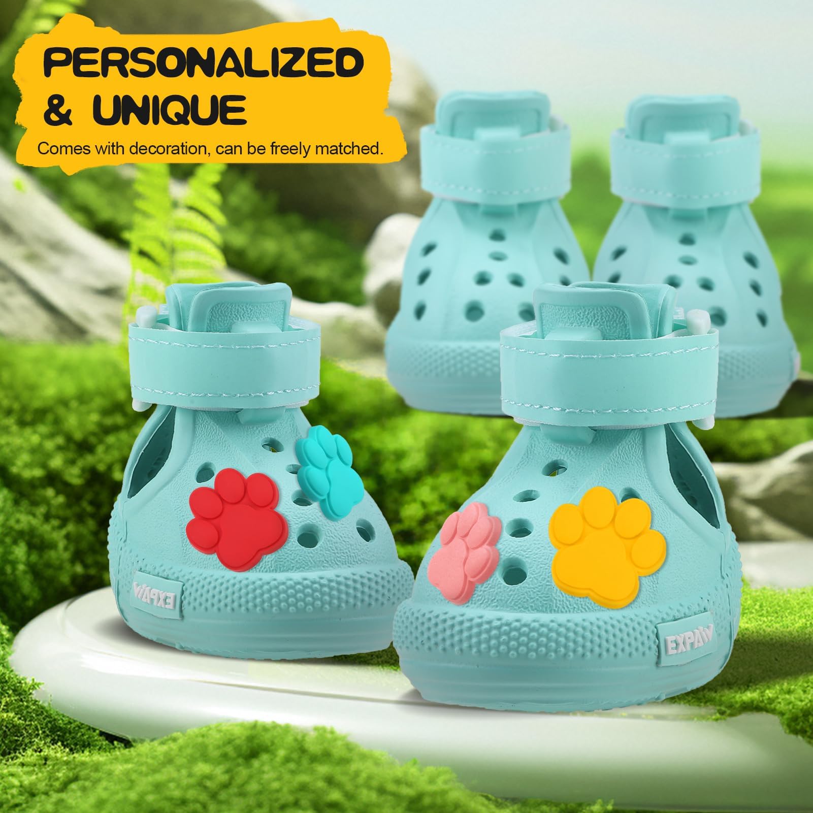 Chaussures pour Chien pour Trottoir Chaud – Bottes antidérapantes pour Chiens de Petite, Moyenne et Grande Taille, Bottes réfléchissantes et Protections de Pattes pour l'hiver, faciles à Mettre et à