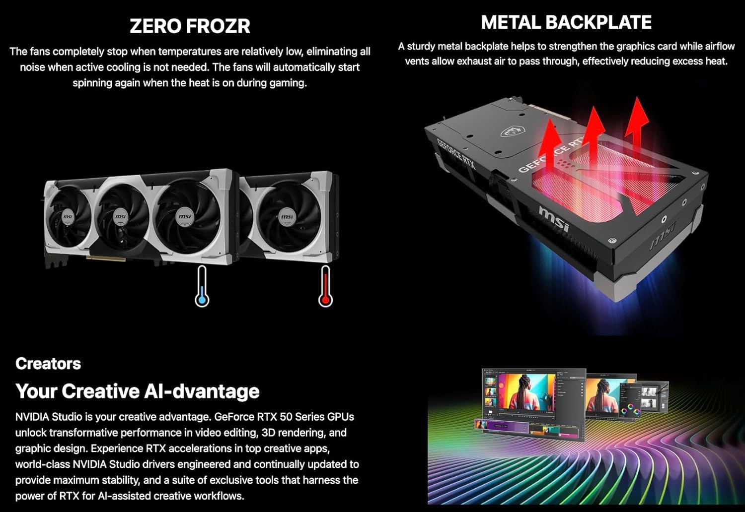 msi Ventus 3X GeForce RTX 5090 OC Edition 32GB GDDR7, PCI Express Gen 5, Clocks Extreme: 2452 MHz, CUDA CORES 21760 Units, Memory Speed 28 Gbps. Bundle with Targus dockstation and Alinware Backpack