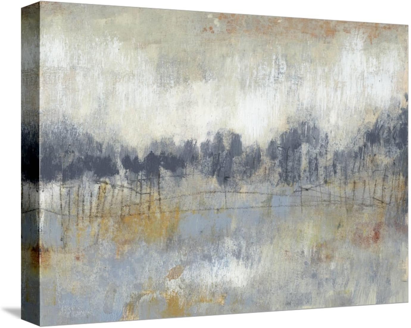 ART.COM Stretched Canvas Print Cool Grey Horizon II by Jennifer Goldberger, 16 x 12