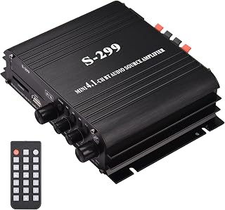 S-299 Mini 4.1 Audio Stereo Power Amplifier BT Portable Car and Home Dual-use 4 * 40W Remote Control Audio Amplifier JOYID