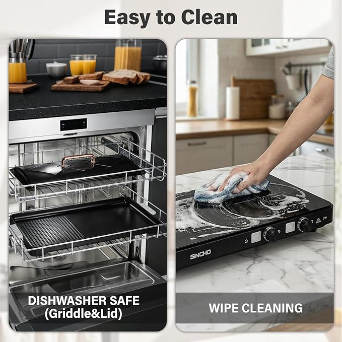 Estufa Vitrocerámica 2 Puestos 20x12x7 Pulgadas 120V miniatura 7