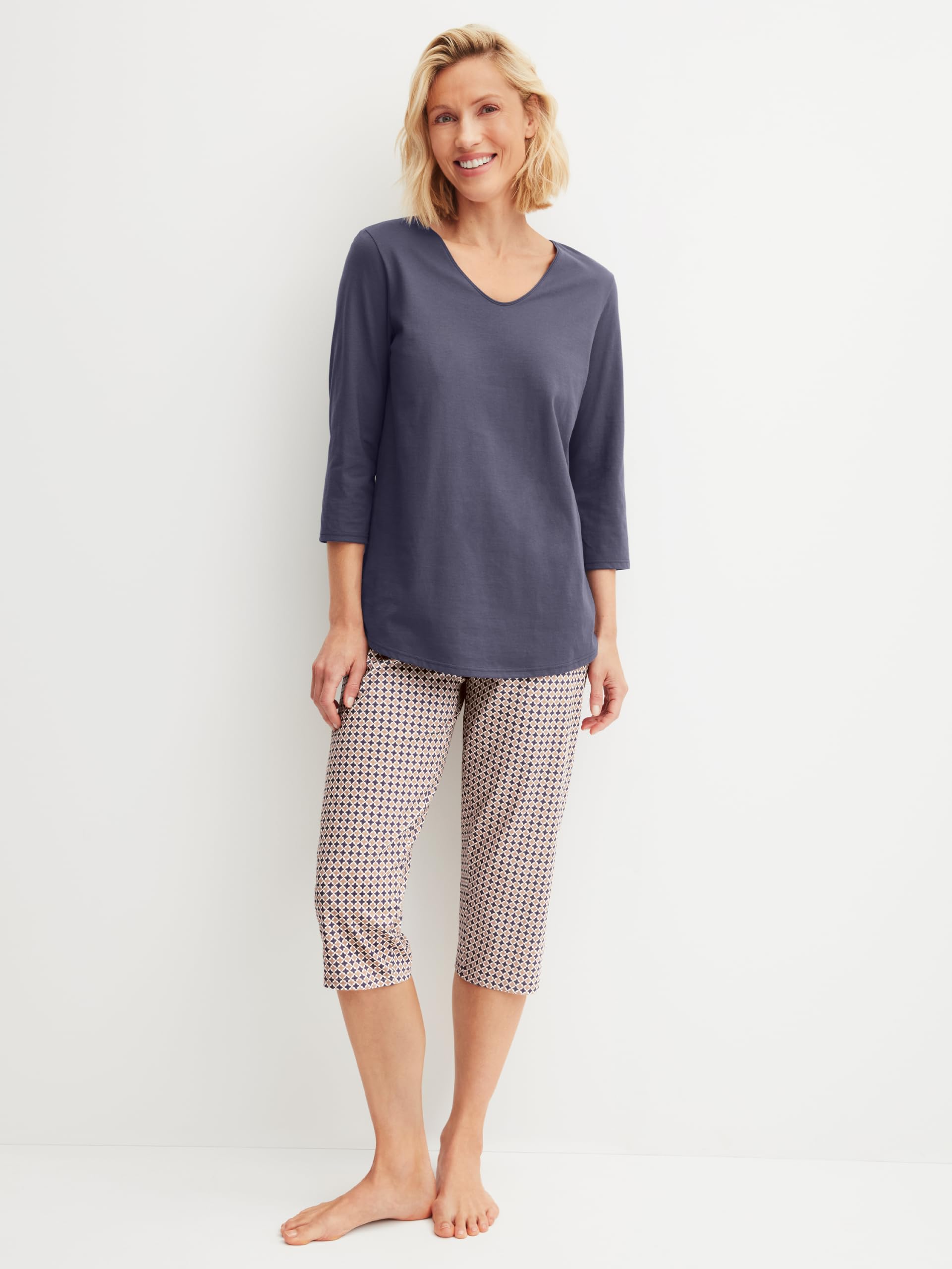 CALIDA Blooming Nights 3/4-Pyjama Damen