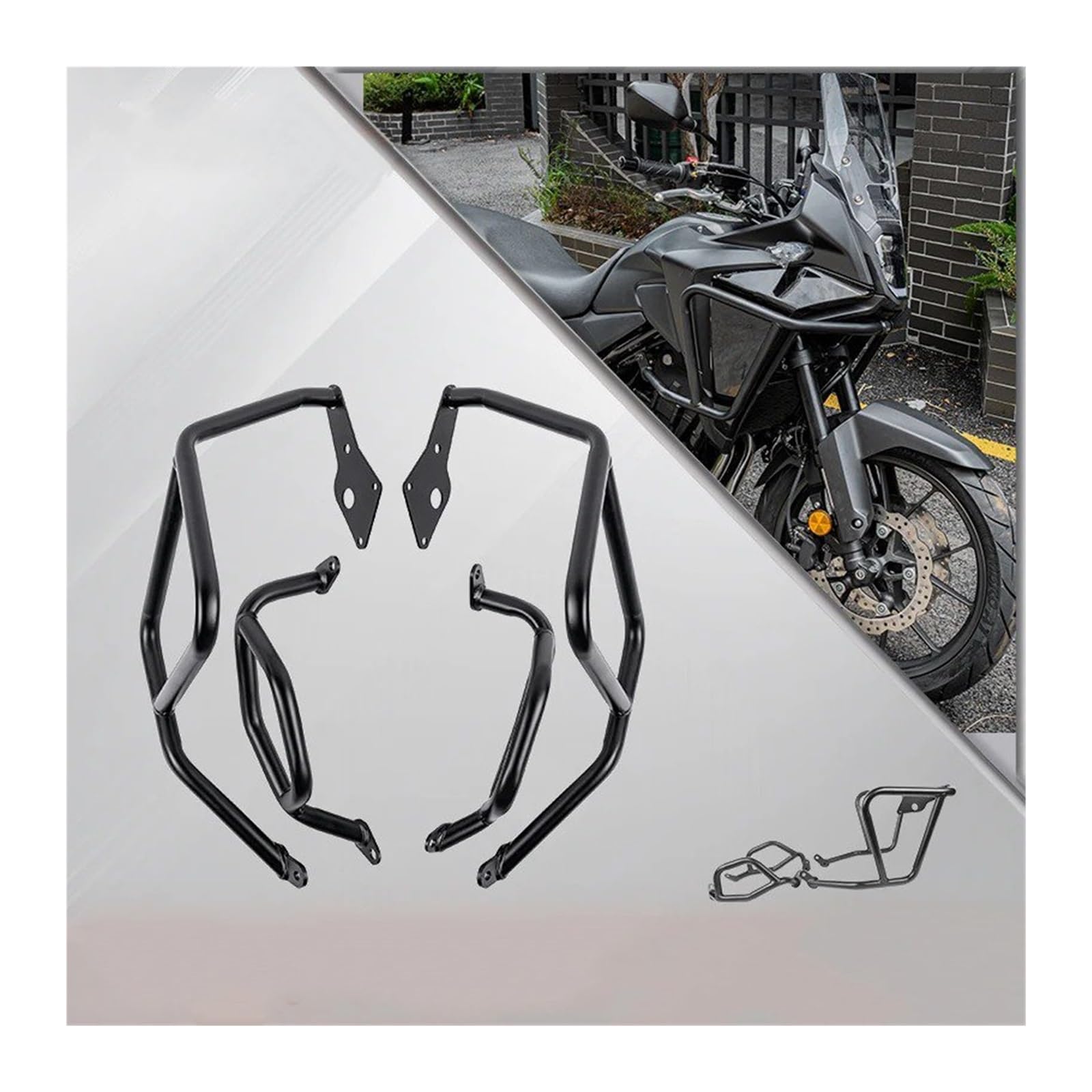Barra Protección Motor para NX400 NX500 2024 2025 Protección De Barra Choque Superior E Inferior para Motor Motocicleta Accesorios Parachoques(A Set Crash Bar)