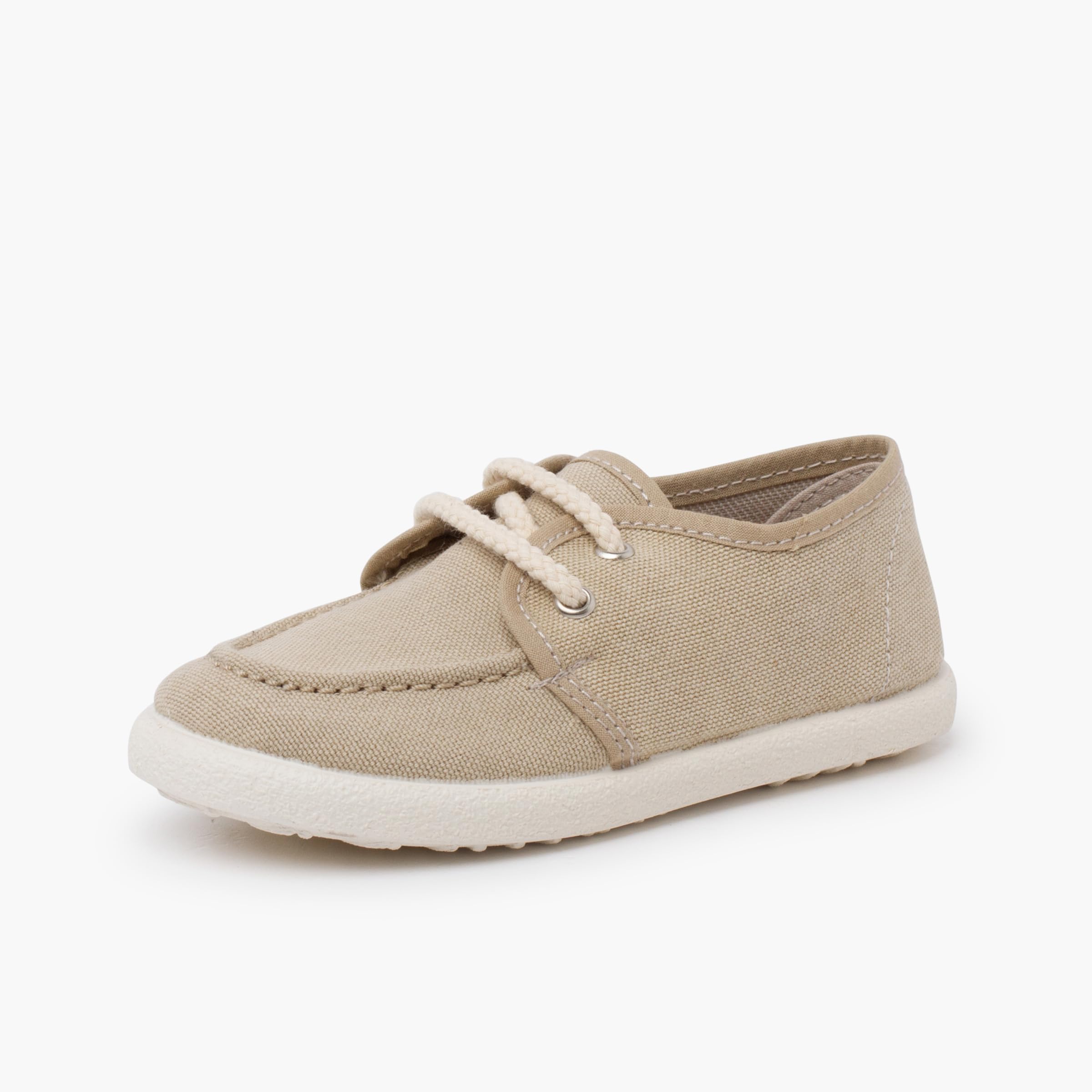 Pisamonas Scarpe da Barca Tela Eco Suola Bianca