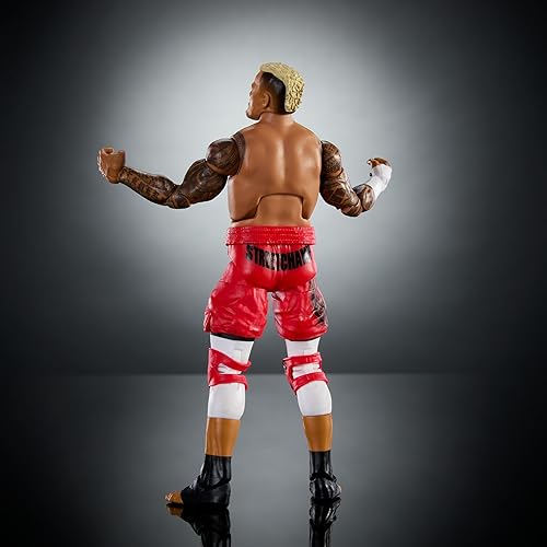 Miniatura 5 de Mattel WWE Elite - Figura de acción y accesorios, serie #107 Solo Sikoa de 6 pulgadas coleccionable con 25 puntos de articulación y manos