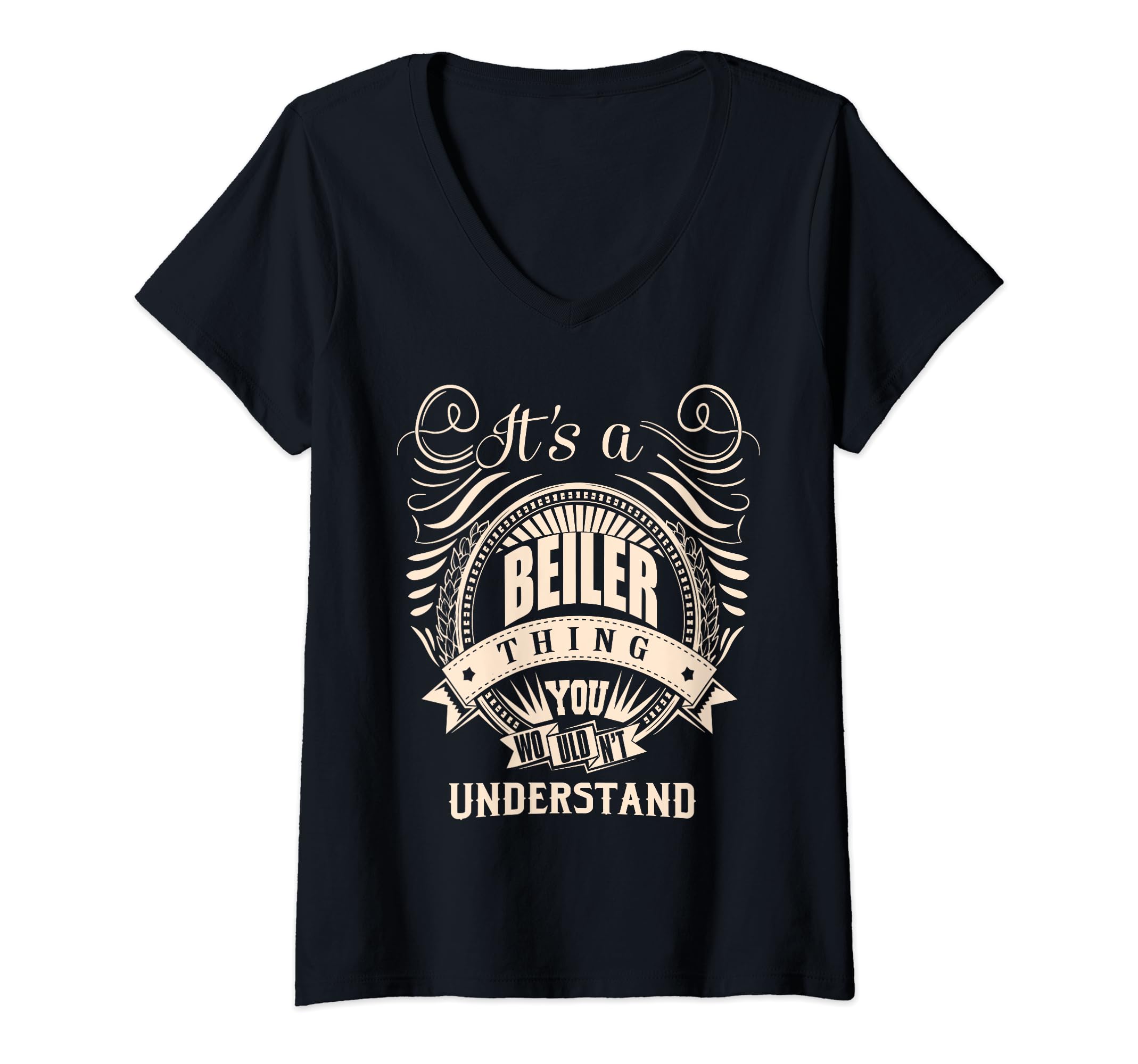 It is a BEILER Thing V-Neck T-Shirt