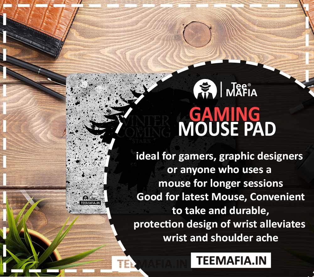 Tee Mafia Winter is Coming Gaming Mouse Pad for Gamers |Game of Thrones Mousepad | All Superhero Mousepad | Anti Skid Technology Mouse Pad for Laptops and Computers (All Superhero) 1