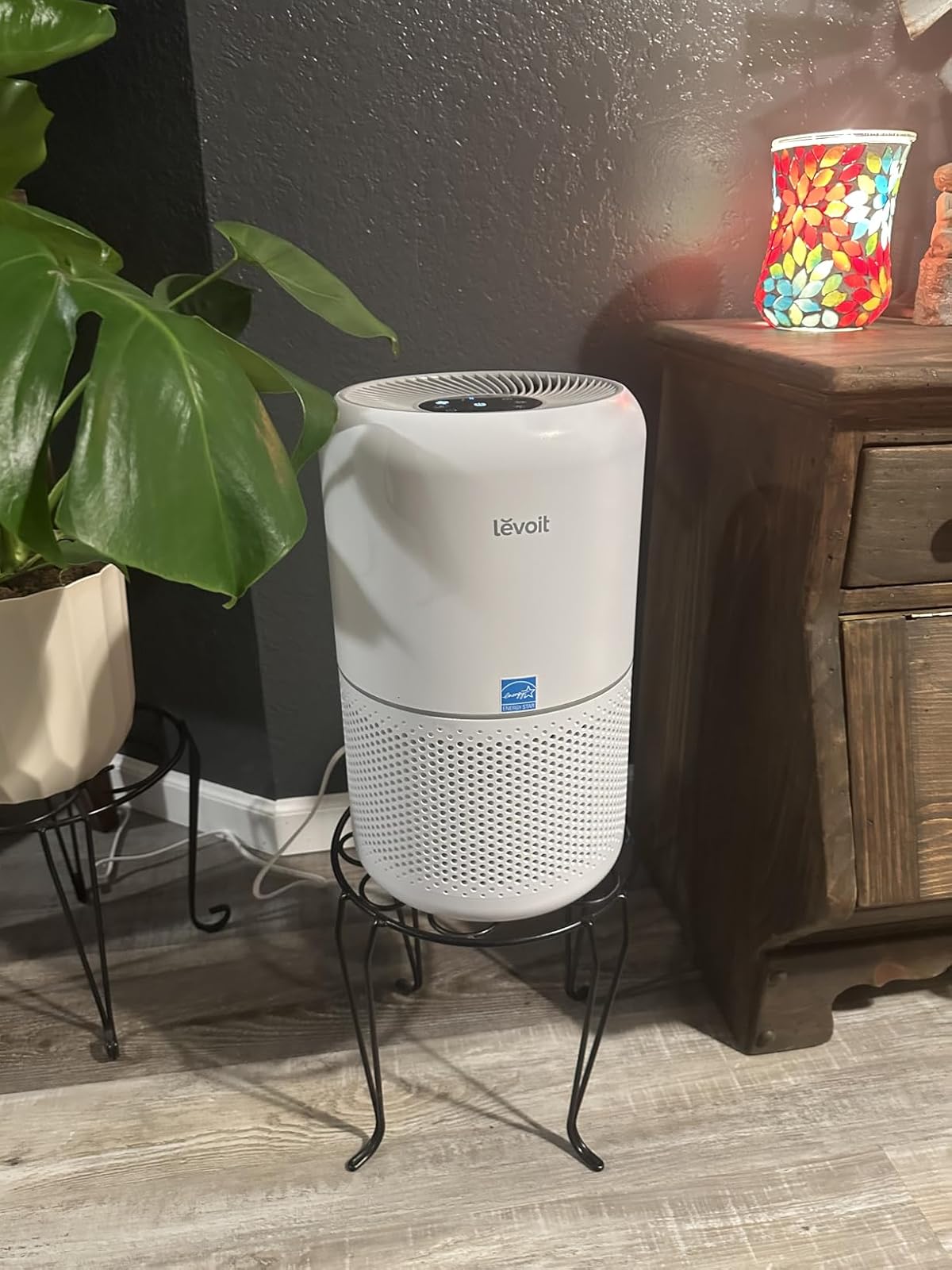 Levoit Core 300S-P in white bedroom setting