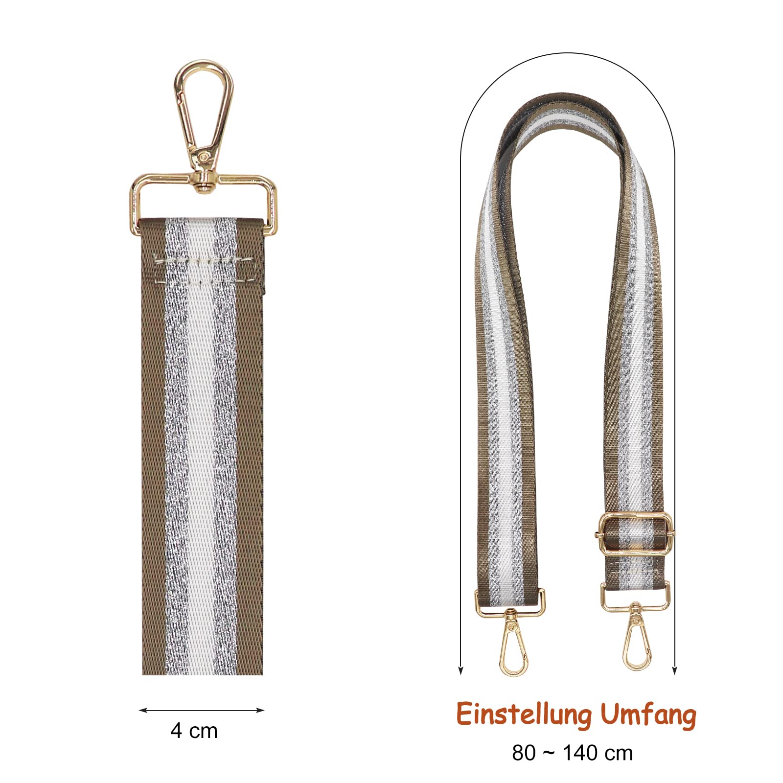 Bandoulière Réglable Pour Sac - Mousqueton Argent - Largeur 3.8cm - Longueur 80-130cm - Motif Coloré