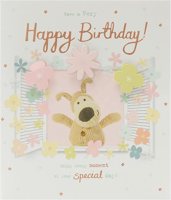 Boofle Birthday Card - Cute Boofle Card for Friend - Cute Birthday Card for Her - Happy Birthday - Boofle at Window
