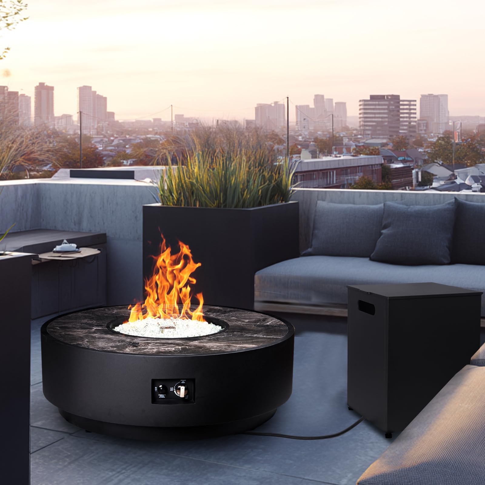 Amazon.com: Propane Fire Pit Table, 42 inch 2 in 1 Gas Fire Pit