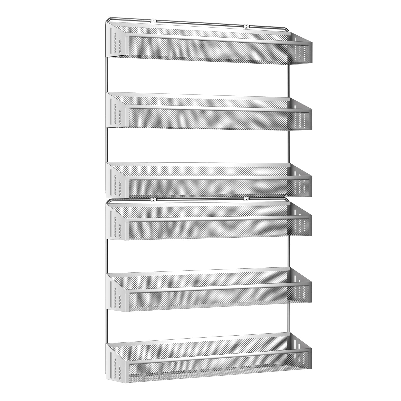 Scaffale portaspezie da parete, con 3 animali, per la conservazione di spezie in cucina e altro ancora (argento-grigio)