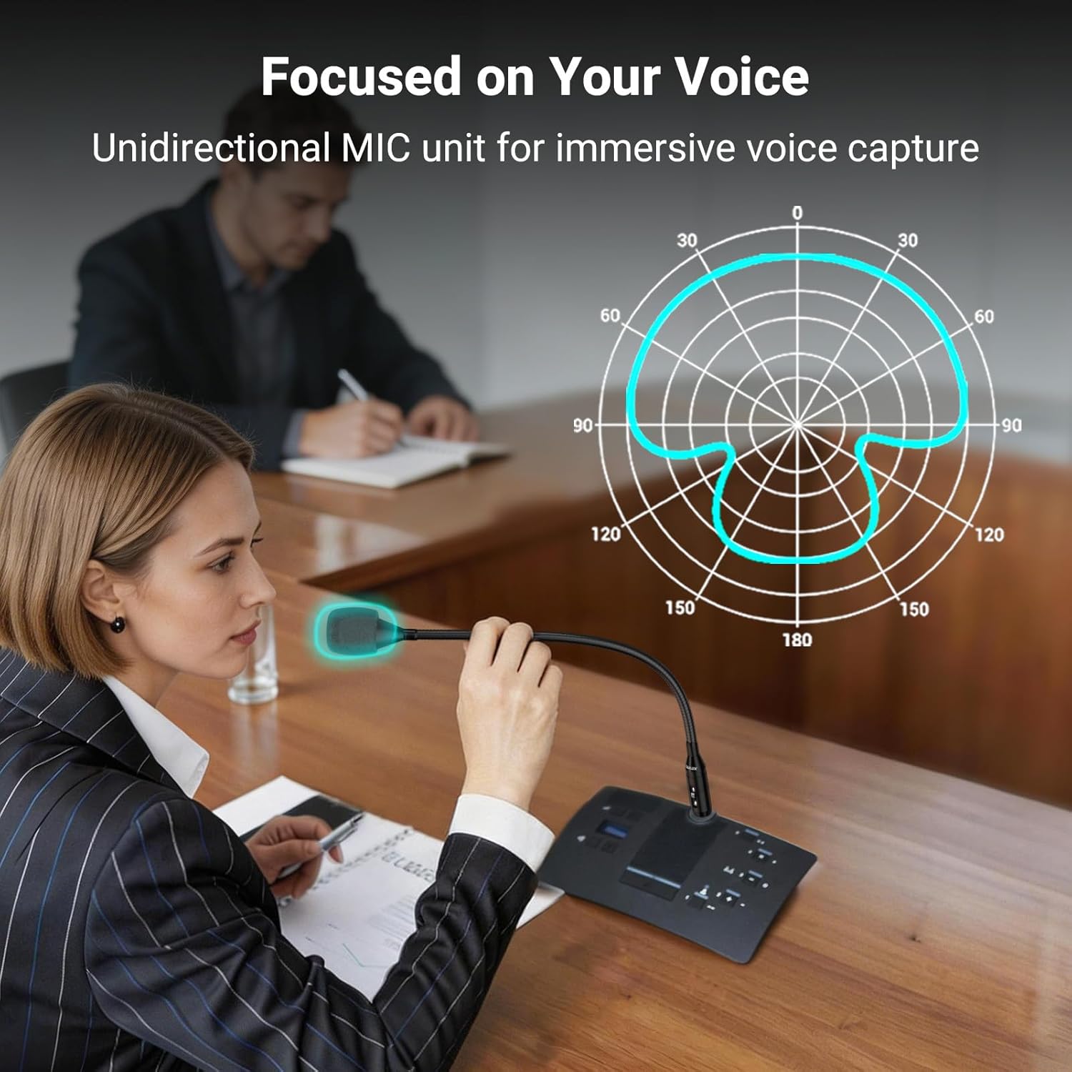 Cubilux XLR Gooseneck Microphone with Mute Button, 19 Inches Unidirectional Dynamic XLR Mic, Professional for Audio Mixer, Conference，Podium & DJ